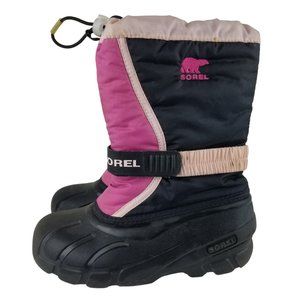 Sorel Girls Sz 3 Pink Warm Winter Show Boots Insulated Waterproof‎